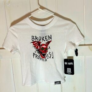 NWT size small Zumiez Briken Promises crop top
